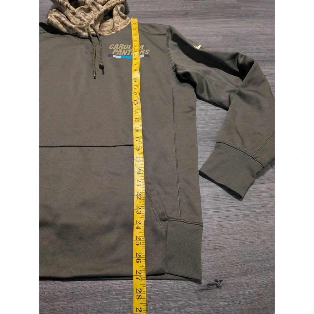 Nike Carolina Panthers Salute‎ to Service Army Green Camo On Field Hoodie Size M